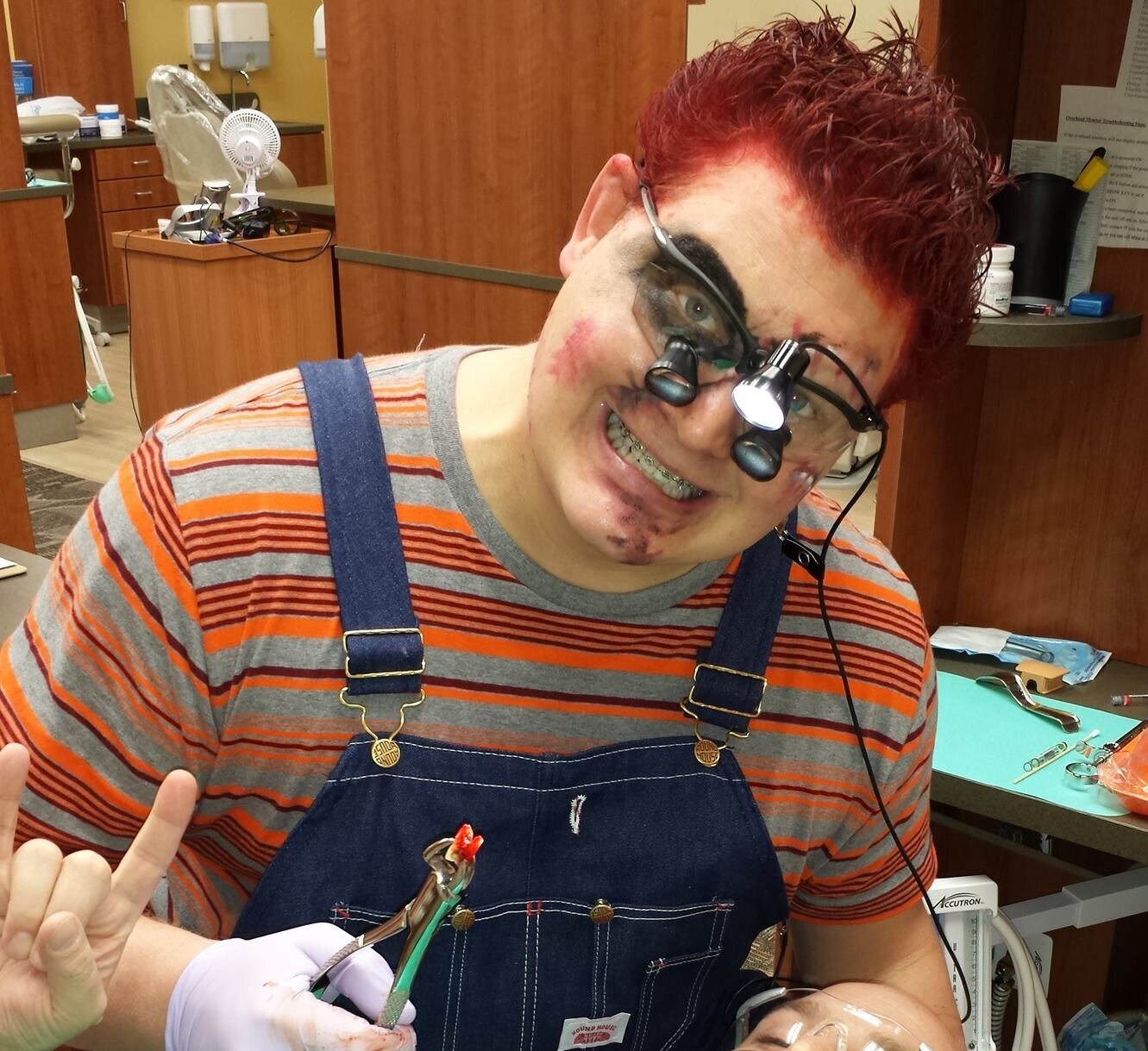 Dr. Dan sharing a lighthearted moment in the dental office