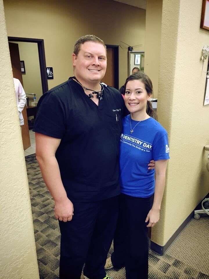 Dr. Dan with a dental team member in the office